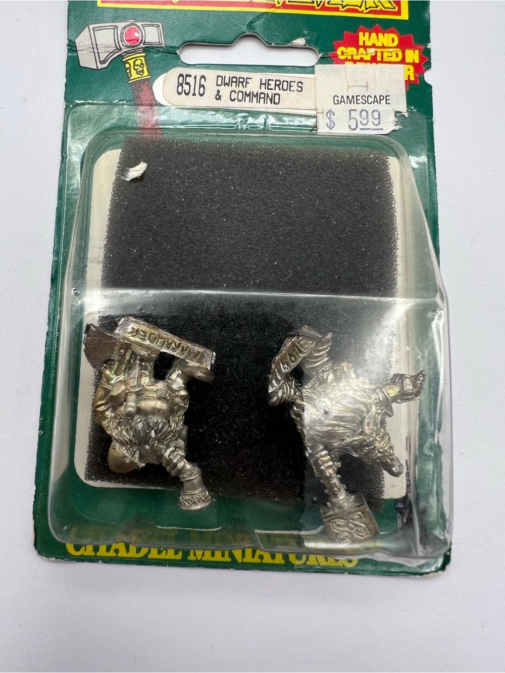 Vintage Warhammer 1991 Dwarf Heroes And Command Pewter 8516 Oldhammer